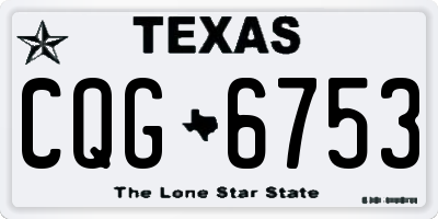 TX license plate CQG6753