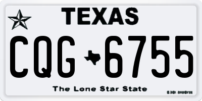 TX license plate CQG6755