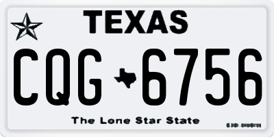 TX license plate CQG6756