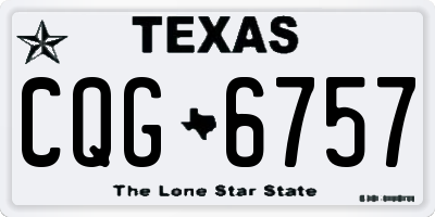 TX license plate CQG6757