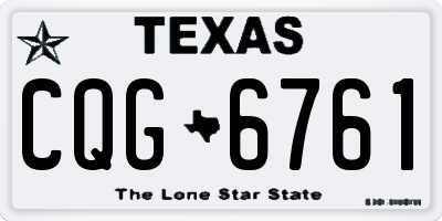 TX license plate CQG6761