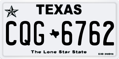 TX license plate CQG6762