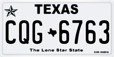 TX license plate CQG6763