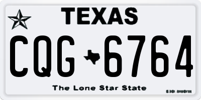 TX license plate CQG6764
