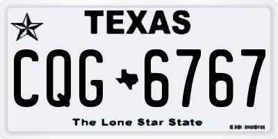 TX license plate CQG6767