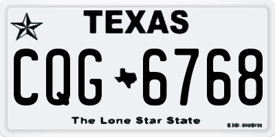 TX license plate CQG6768