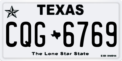 TX license plate CQG6769