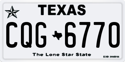 TX license plate CQG6770