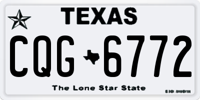 TX license plate CQG6772