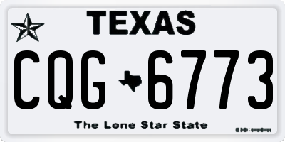 TX license plate CQG6773