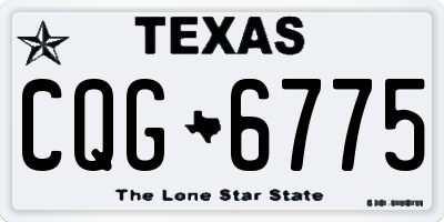 TX license plate CQG6775