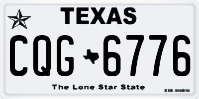 TX license plate CQG6776