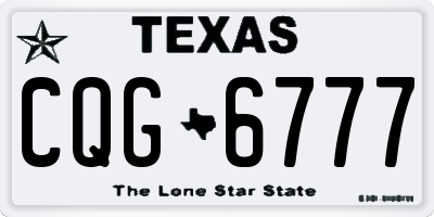 TX license plate CQG6777
