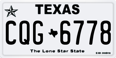 TX license plate CQG6778