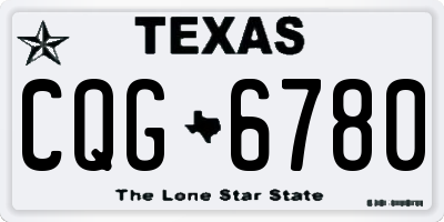 TX license plate CQG6780