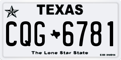 TX license plate CQG6781