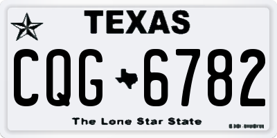 TX license plate CQG6782