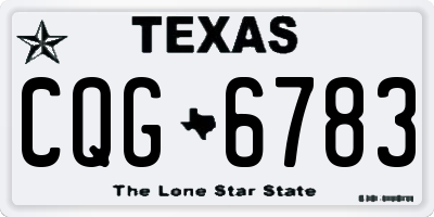 TX license plate CQG6783