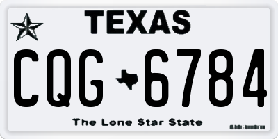 TX license plate CQG6784
