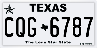 TX license plate CQG6787