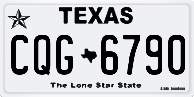 TX license plate CQG6790