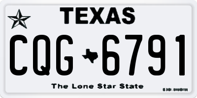 TX license plate CQG6791