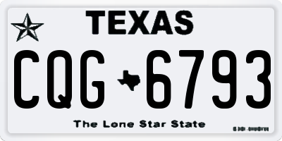 TX license plate CQG6793
