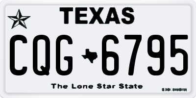 TX license plate CQG6795