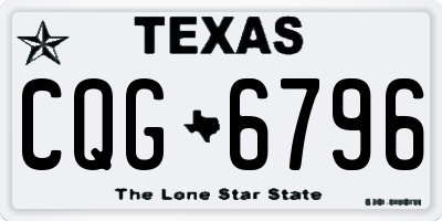 TX license plate CQG6796
