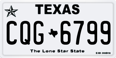 TX license plate CQG6799