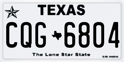TX license plate CQG6804