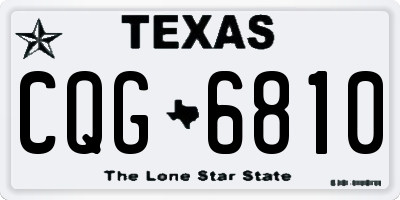TX license plate CQG6810