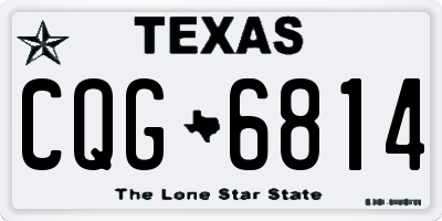 TX license plate CQG6814