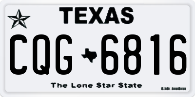 TX license plate CQG6816