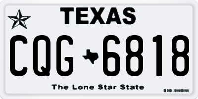 TX license plate CQG6818