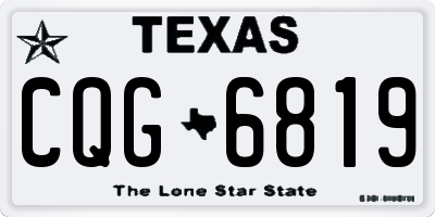 TX license plate CQG6819