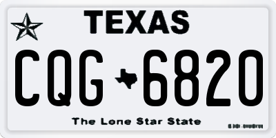 TX license plate CQG6820