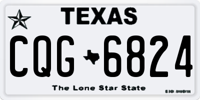 TX license plate CQG6824