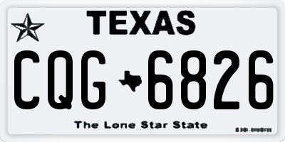 TX license plate CQG6826