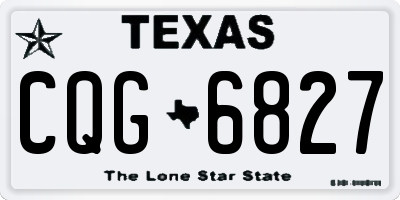 TX license plate CQG6827