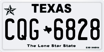 TX license plate CQG6828