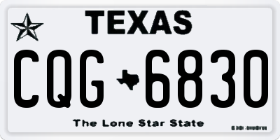 TX license plate CQG6830