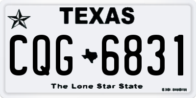 TX license plate CQG6831