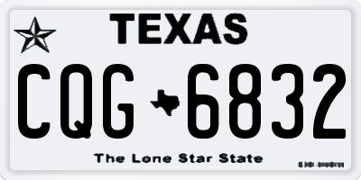 TX license plate CQG6832