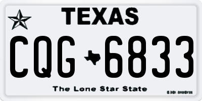 TX license plate CQG6833