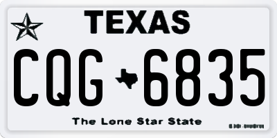 TX license plate CQG6835