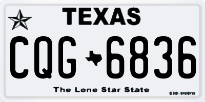 TX license plate CQG6836