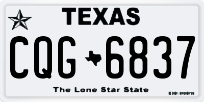 TX license plate CQG6837
