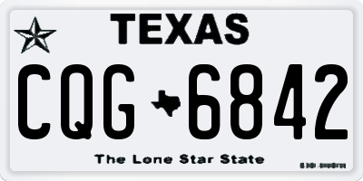 TX license plate CQG6842