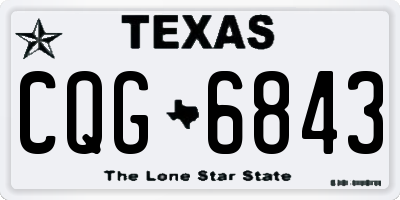 TX license plate CQG6843